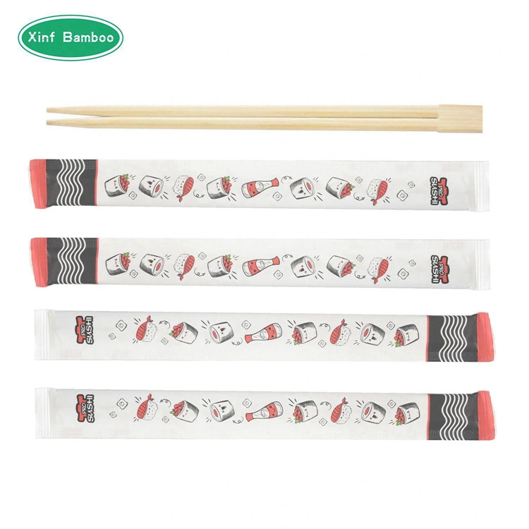 Customized Printed Full Paper Cover Food Grade High quality/High cost performance  Fancy Bamboo Chopstick