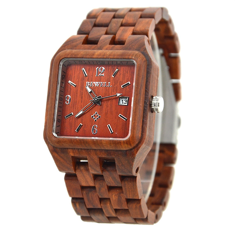 Factory Direct Men′ S Square Wooden Watch