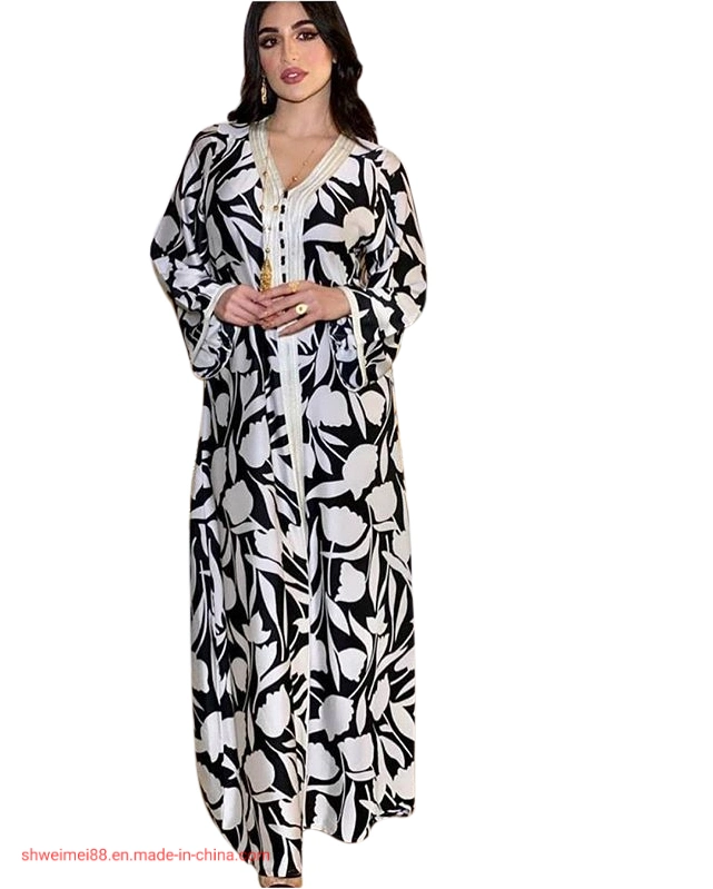 Wholesale/Supplier Muslim Islamic Clothing Abaya Dress Women Maxi Dress Dubai Abaya Farasha Kaftan Long Sleeves Evening, Party, Wedding Dress with Free Scarf