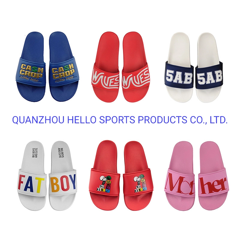 Happy Slides Designer Sandals Custom Branded Shoe Custom Logo Black Slides Sandal Men, Custom Printed Slippers Slides Footwear