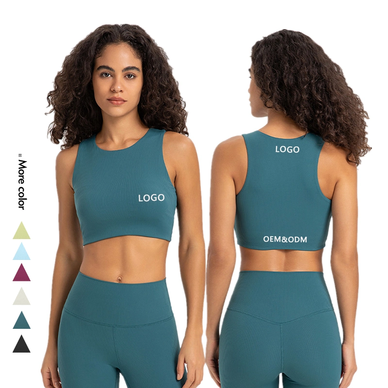 Xsunwing Wholesale Custom Tracksuits Sport Bra Gym Wear Crop Tank Tops Plain Sleeveless T Shirt Custom Logo Women Sport Vest Women Sportswear