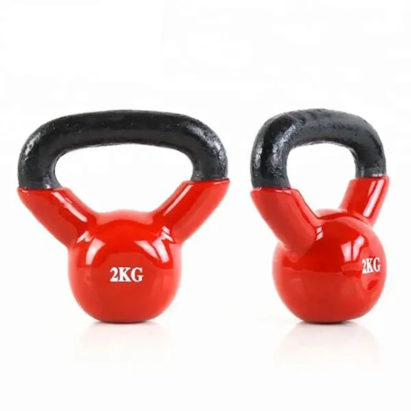 Gym Workout Competition Colorful PVC Vinyl Coated Kettle Bell Painted Cast Iron Kettlebell