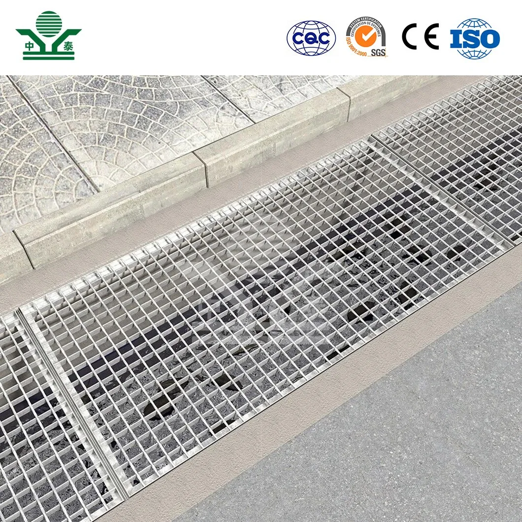 Zhongtai Stainless Drain Grate China Suppliers Road Drain Covers and Grates 1 - 1/4 Inch X 3/16 Inch Aluminium Grating for Walkway