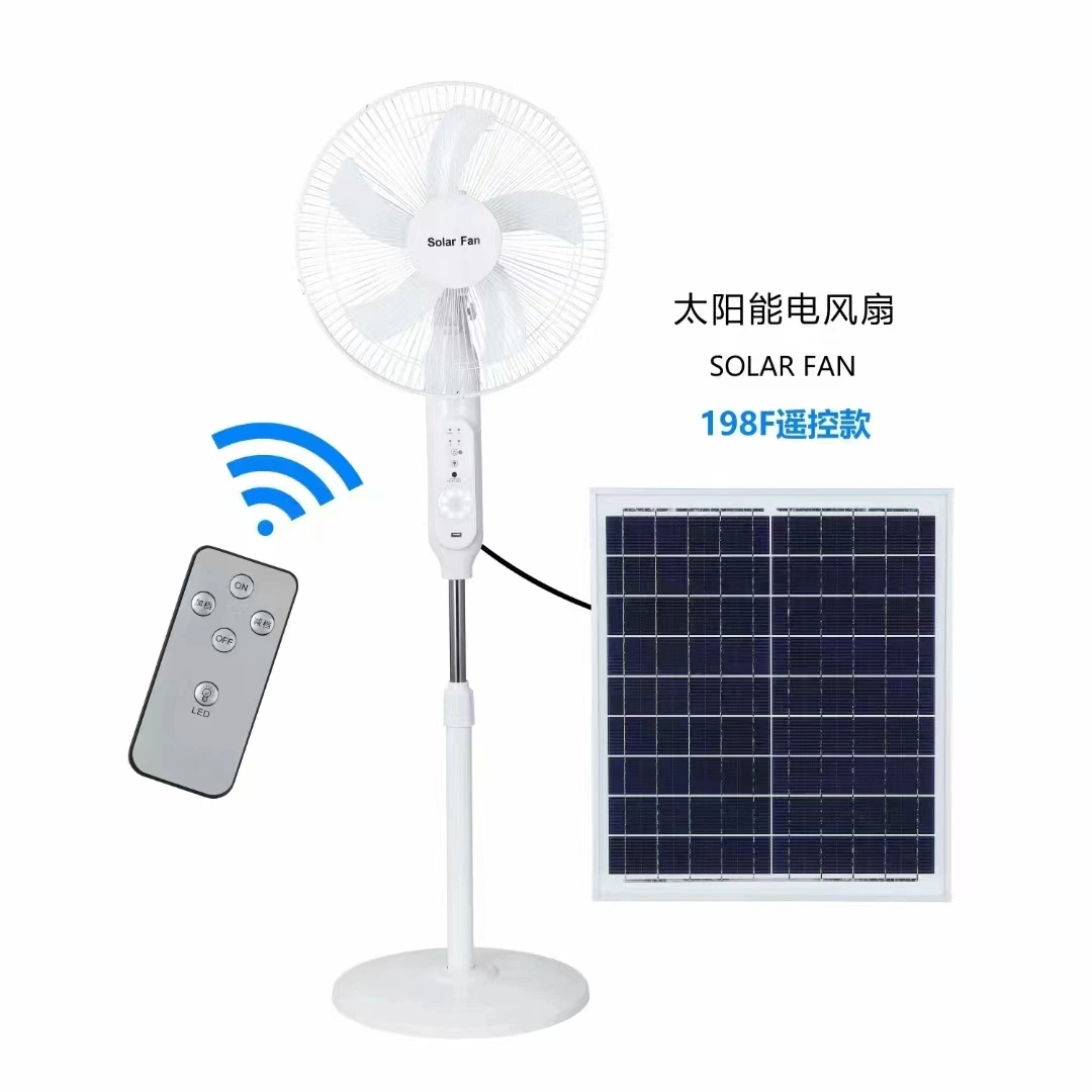 Solar Stand Fan Output Rechargeable Multi- Function Remote Controller Fans Solar Fan Light