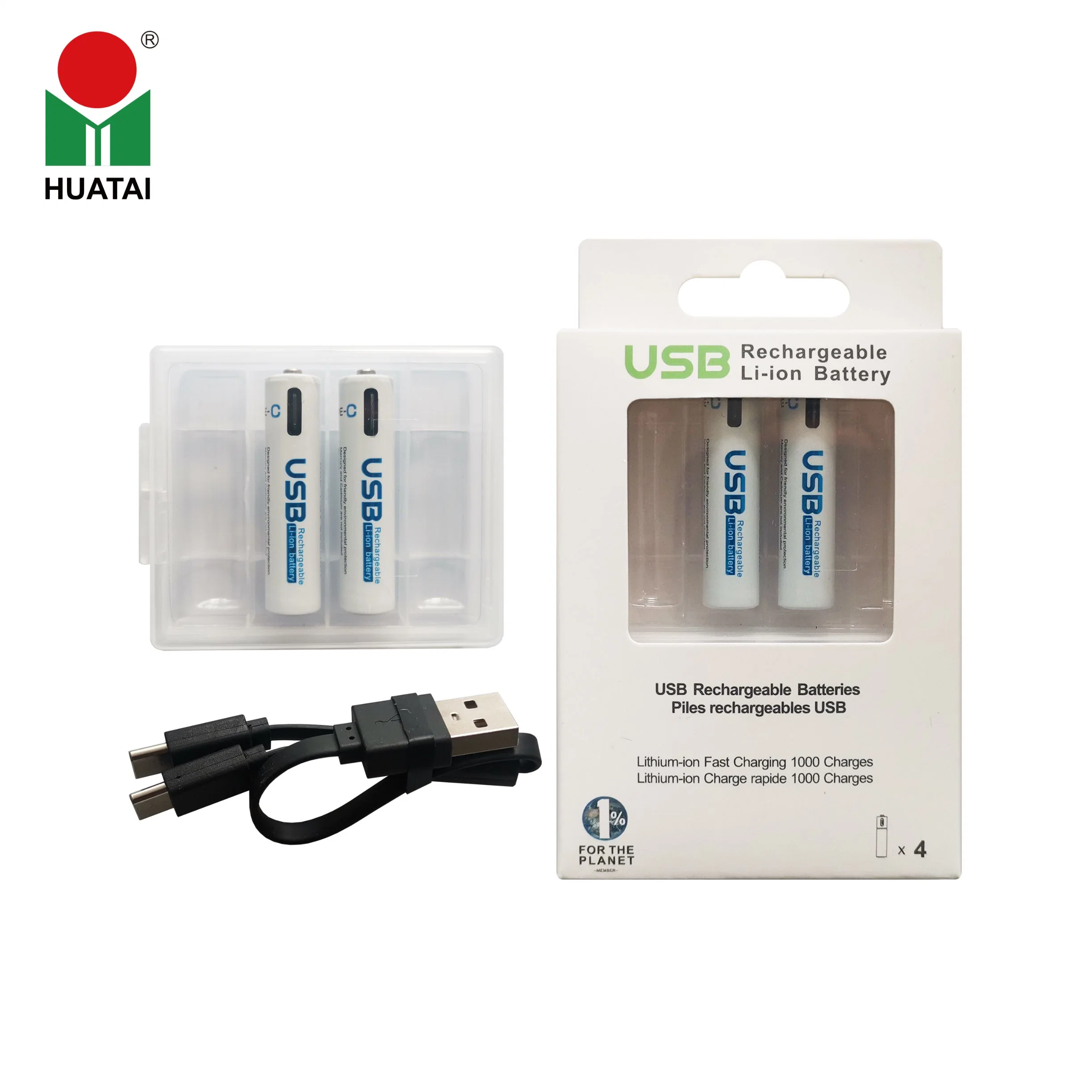 Type C USB Charging 1.5V AAA AA Rechargeable Batteries