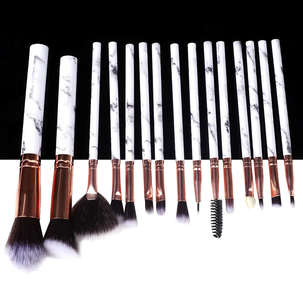 Marble Makeup Brushes Tool Brush Set Kit Professional Powder