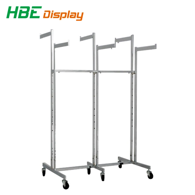 Zinc Plated Heavu Duty Metal Garment Rail Rack for Shipping Container