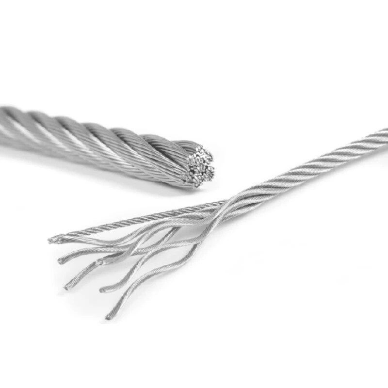 PVC Coated Fiber/Cotton Core 6X7+FC 6X24+7FC, 6X19+FC, 8X19s Steel Binding Hardware Wire Rope