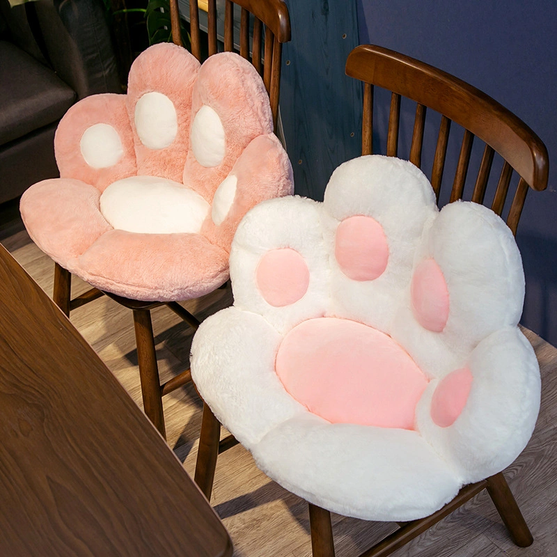 2 Sizes Ins Bear&Cat Paw Pillow Animal Seat Cushion Stuffed Plush Sofa Indoor Floor Home Chair Decor Winter Children Girls Gift