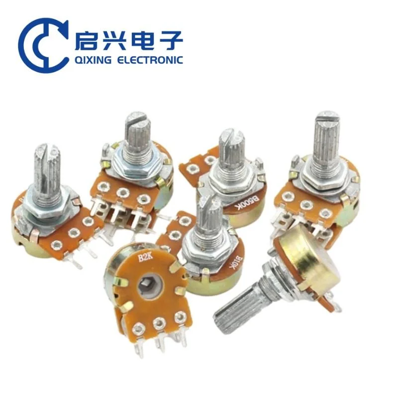 Wh148 B0.1K B0.5K B1K B2K B5K B10K B20K B50K B100K B500K B1m 15mm /20mm Shaft Amplifier /Sing/Dual Stereo Potentiometer