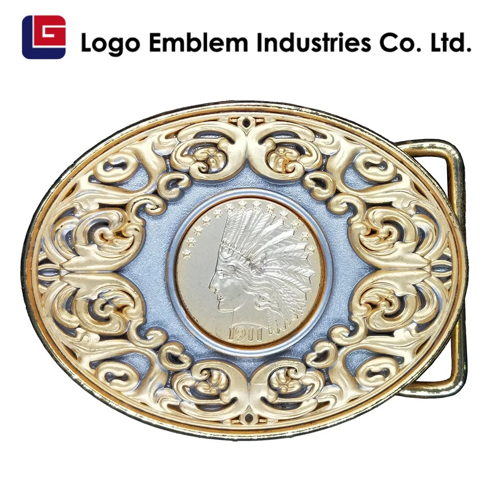 Adults Hole Puncher Logo Emblem or OEM Western Belt Buckle