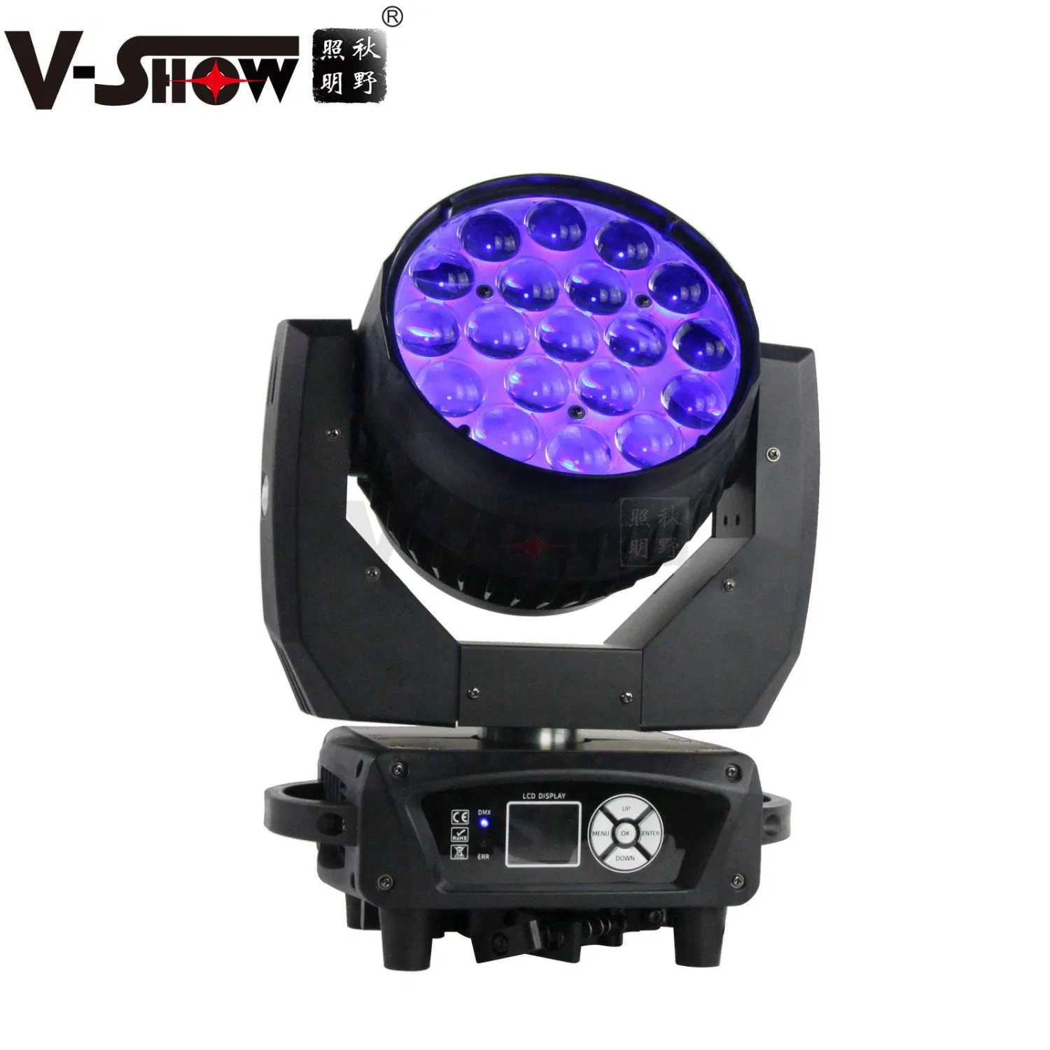 V-Show DJ Light Wash Moving Head Stage Light Aura 19*15 Watt