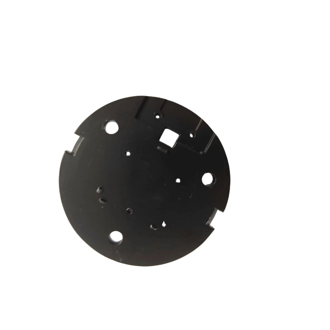 Precision Aluminum ADC12 Casting Part Black Round Plate with Anodizing Finish