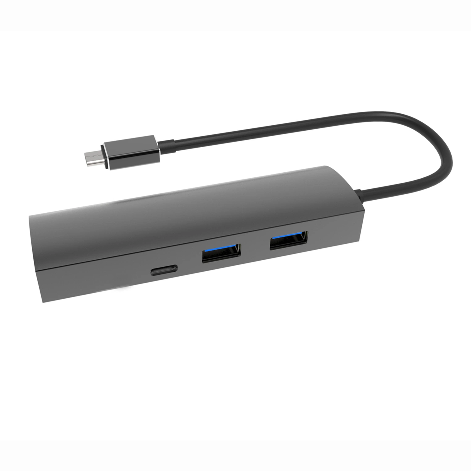 USB3.0 de alumínio 3 portas com porta Gigabit