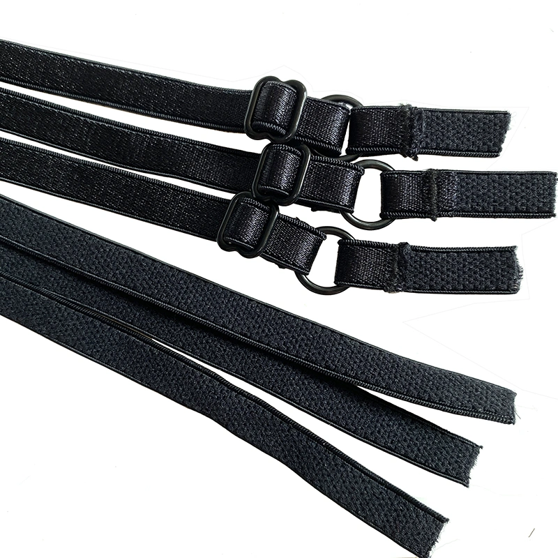 Wholesale/Supplier 3/8 Inch Nylon Black Adjustable Nylon Bra Strap Shoulder Elastic Bra Strap