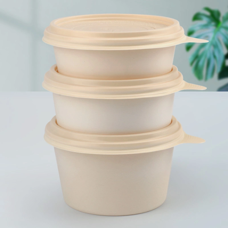 Biodegradable Corn Starch Food Packaging Bowl Disposable Lunch Box with Lid