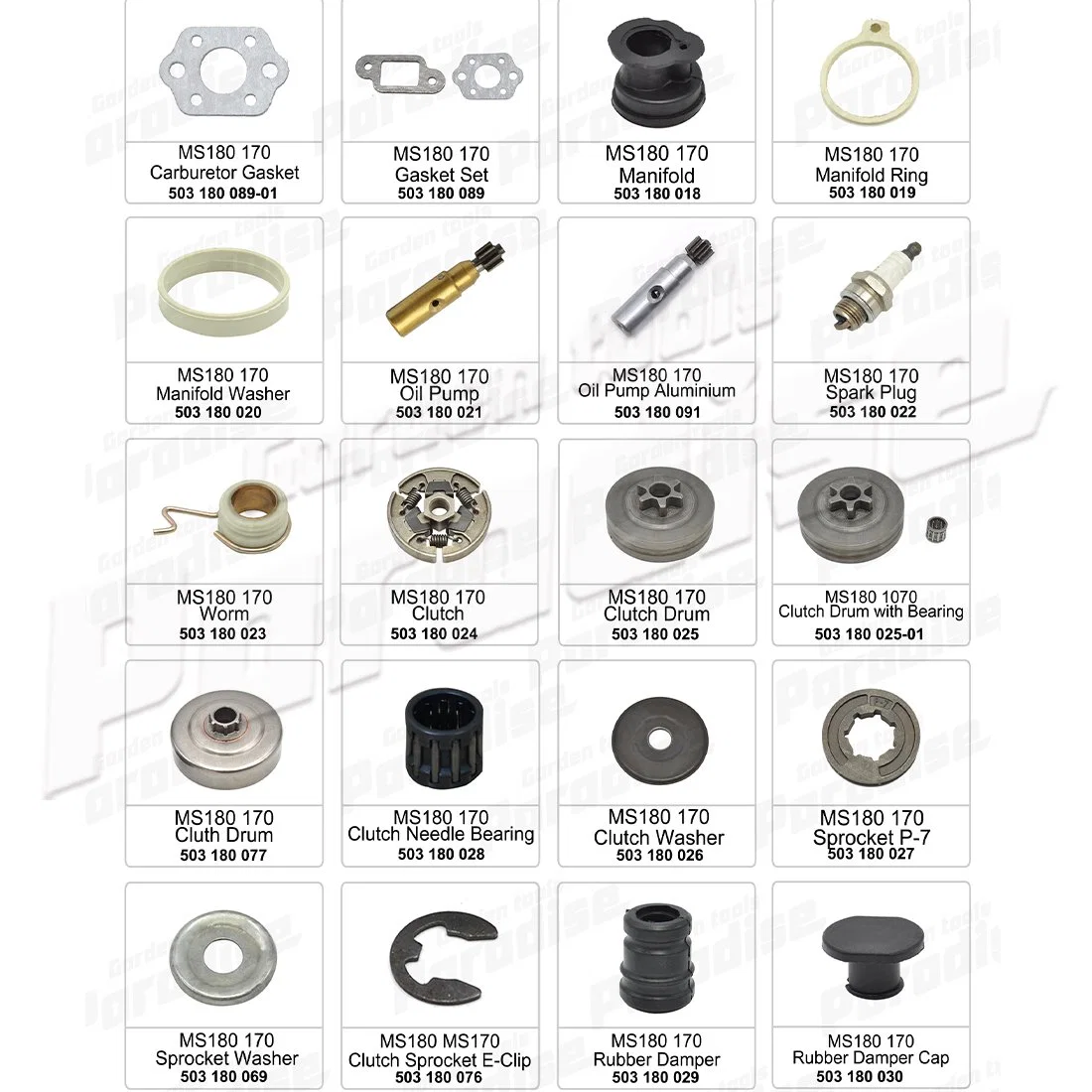 MS180 170 El tapón del aceite para piezas de repuesto motosierra