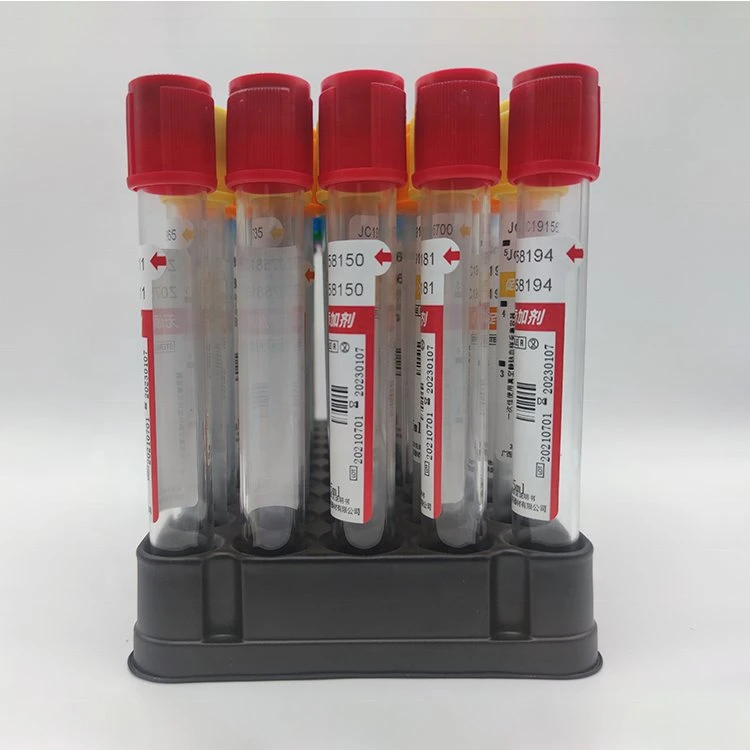 Médicos del Hospital de mejor venta de PET desechables/vidrio simple tubo de vacío de recogida de sangre