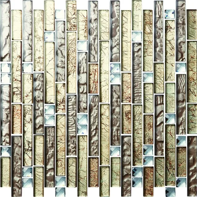 Rectangle Crystal Glass Mosaic Tiles Price Floor and Wall