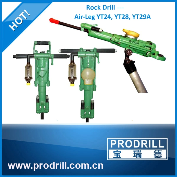 Yt24/Yt27/Yt28 Air Powered Airleg Handheld Rock Drill for Quarry Coal Mining