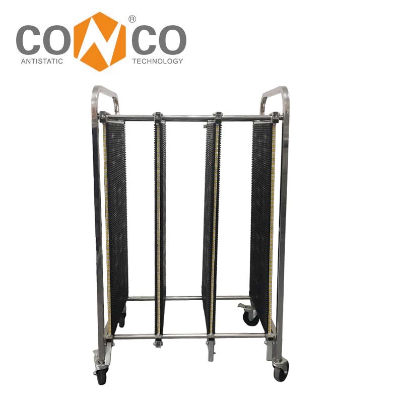 PCB Trolley Hot Sell ESD PCB Cart ESD Plastic and Stainess Steel PCB Storage Trolley