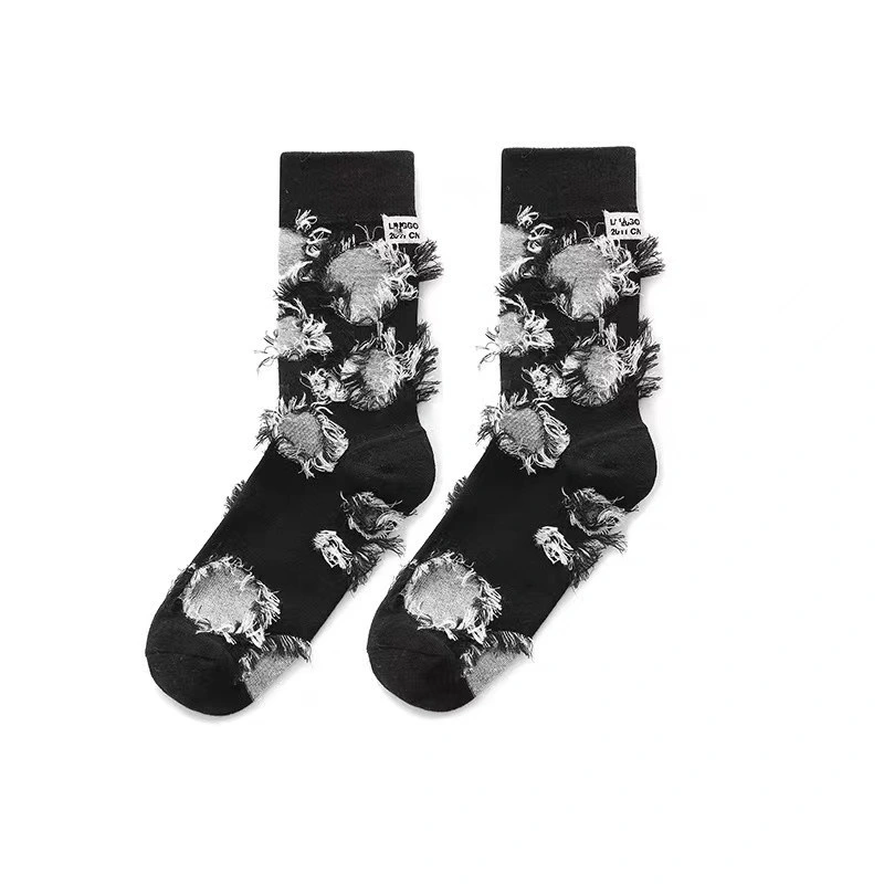 Großhandel Crew Cotton Men Frauen Customized DOT gedruckt zwei Seite Socken