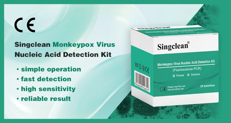 Sin la esterilización por óxido de etileno Singclean/OEM Estuches 25 tests/Kit, de 50 Kit de pruebas/Test Monkeypox Fabricante para adultos