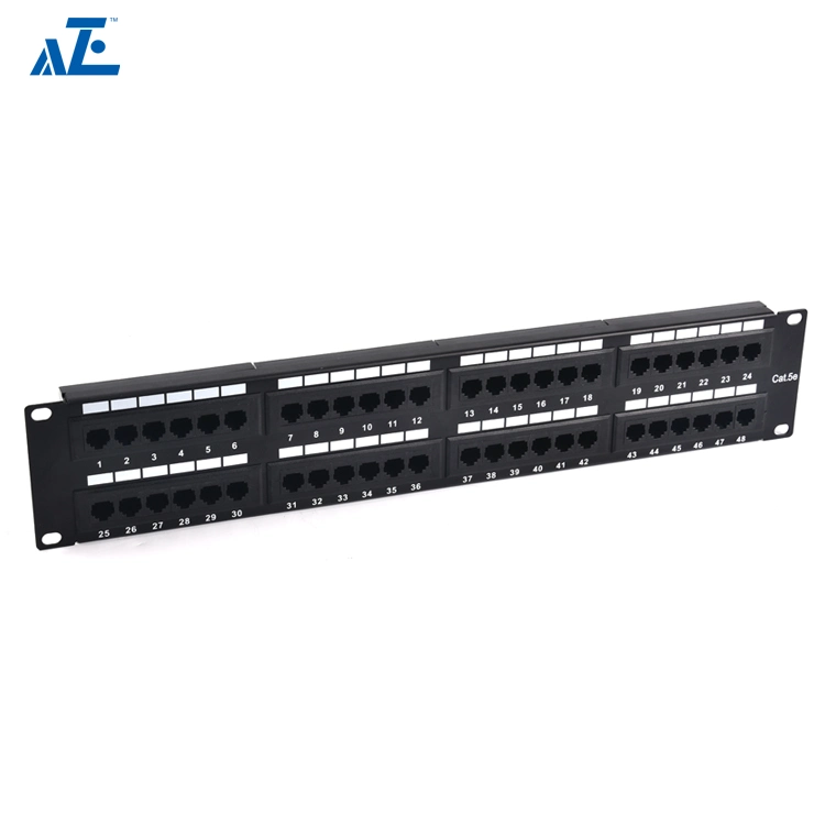 Aze 12 Port UTP 10 Inch CAT6 Network Surface Wallmount 1u Cable Management Structured Cabling Wall Mount Patch Panel Rack -C6panel12wm