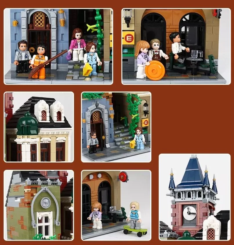 ODM OEM Brick House Toy Build Block City Toy Plastic Square Construction Bookstore