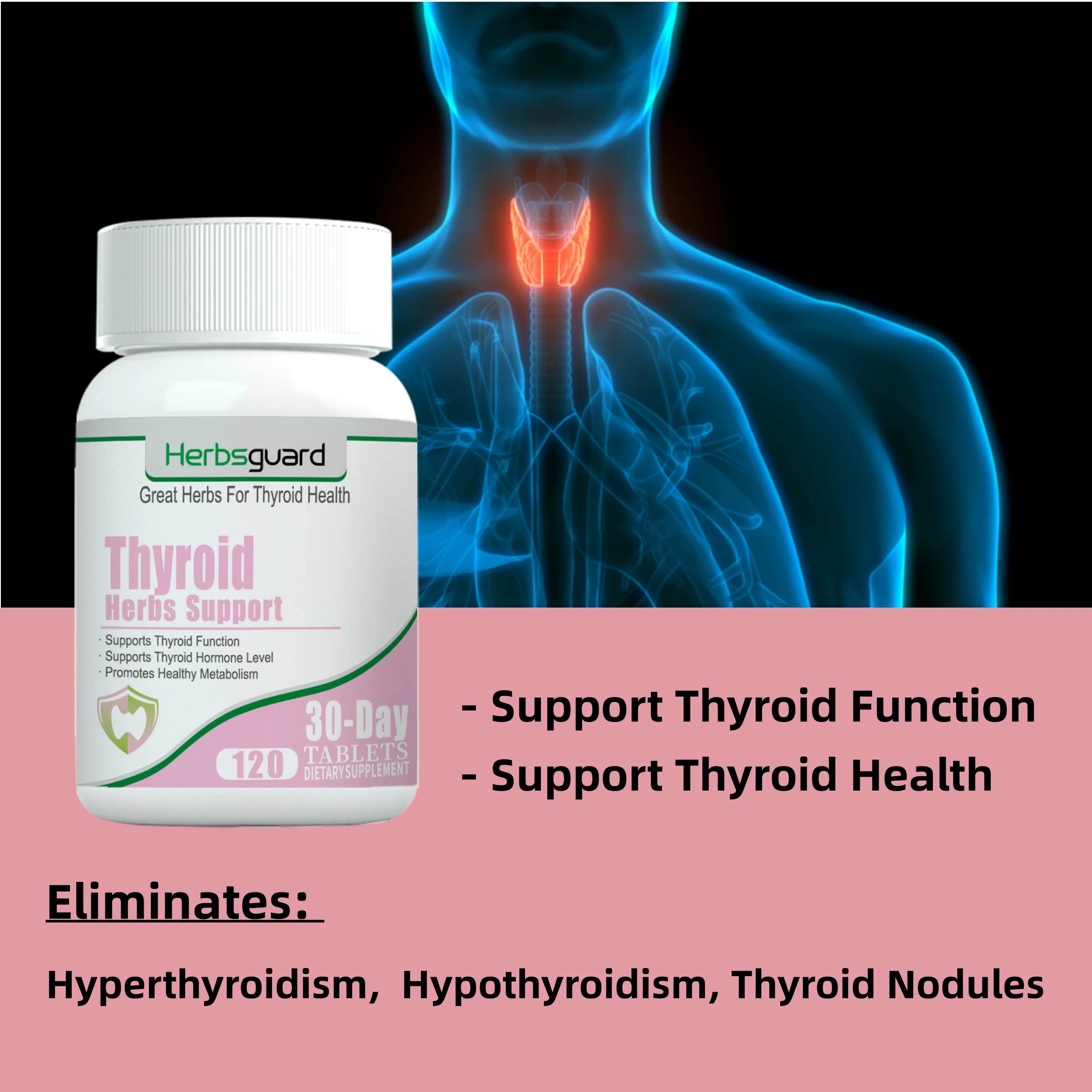 Natural Herb Extract Health Food Improve Hypothyroidism Maintain a Healthier Thyroid