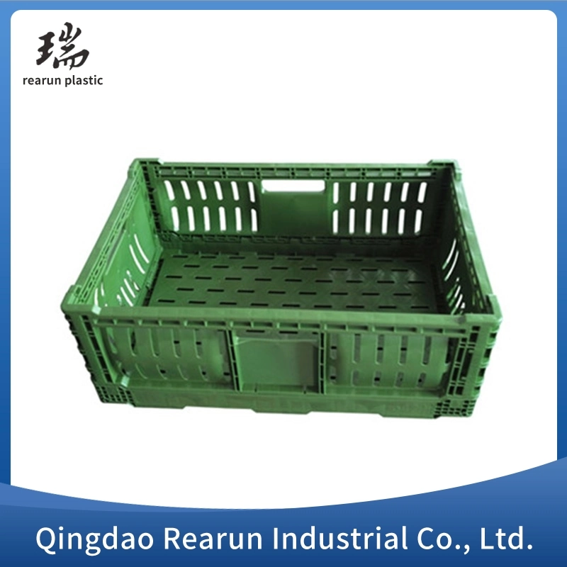 Heavy Duty Mobile Ventilated Mesh Tomato Mushroom Foldable Foldable Plastic Fruit Vegetable Box for Sale