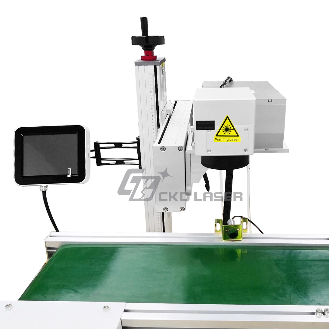 Voar automaticamente on-line D Comeram Número Lase UV Marcação de codificação da máquina para o fio da máscara da garrafa plástica sem suprimentos de tinta