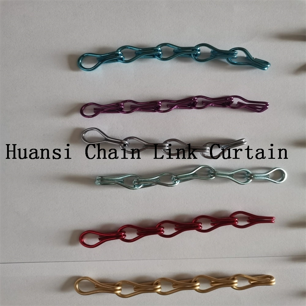 Black Aluminum Chain Curtain/Fly Screen Used as Decorative Wire Mesh