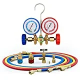 Brass Valve Body Refrigeration Freon Pressure Gauge Manifold Gauge Set R12 R22 R502