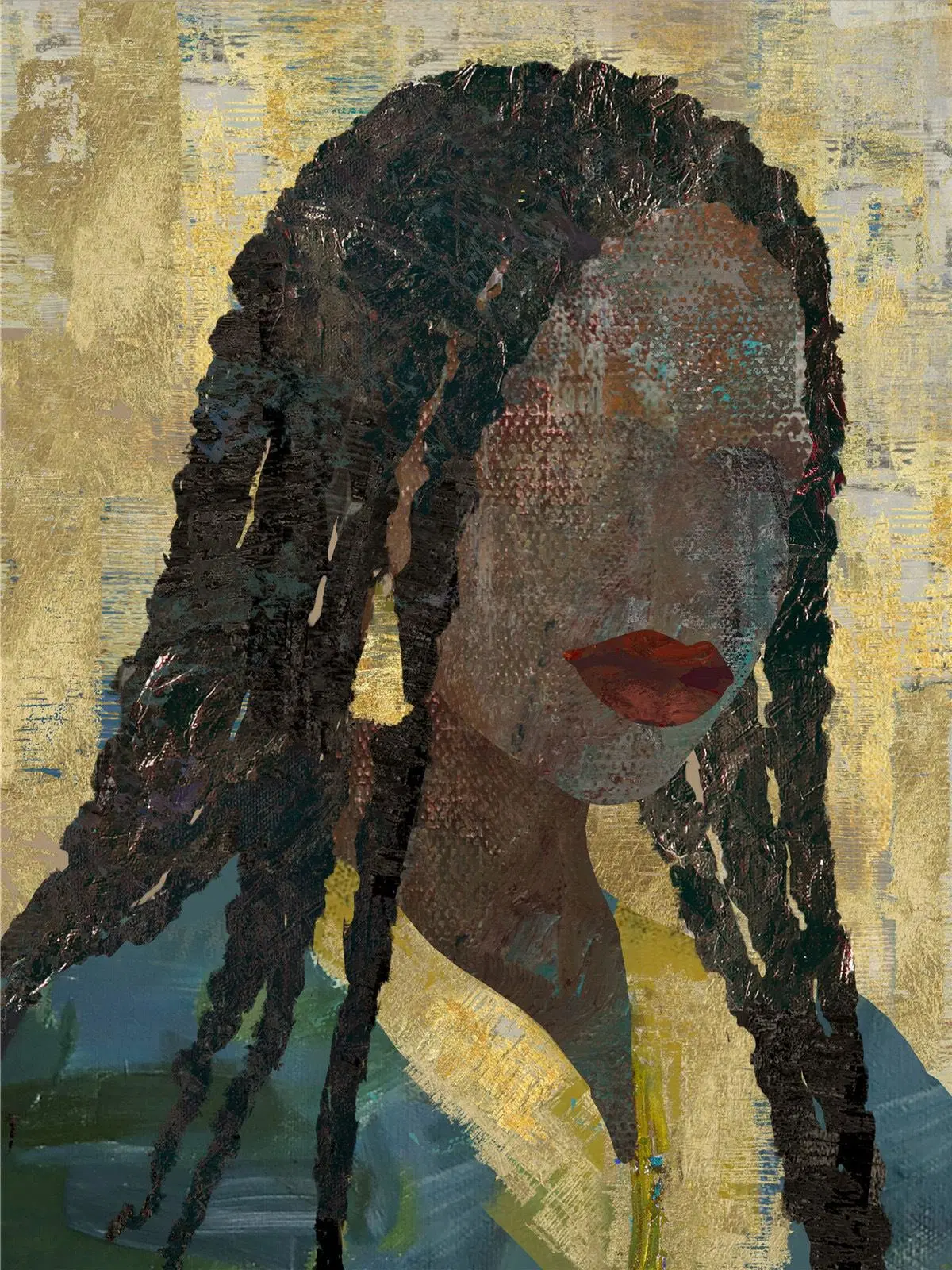 African American Girl peinture huile sur toile Accueil Produits Wall Art