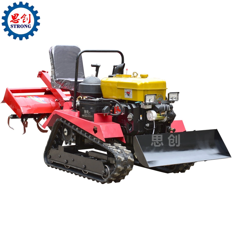 Crawler Micro Rotary Tiller Cultivator Mini Crawler Tractor with Track