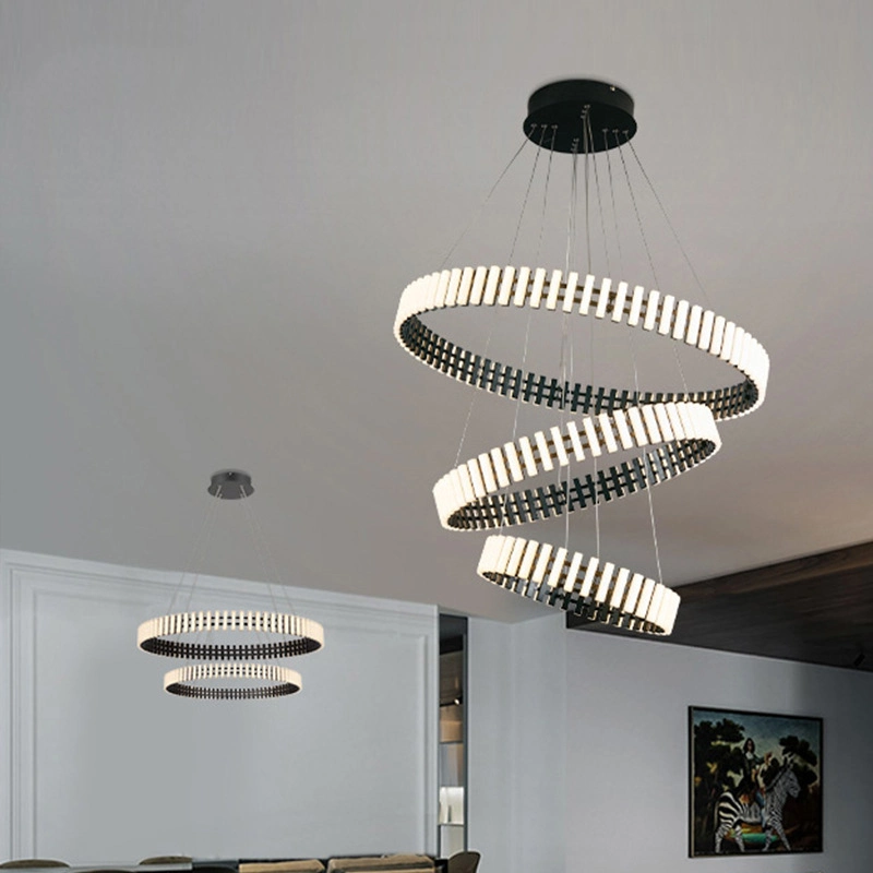 LED Acrylic Modern Luxury Round LED Pendant Light Chandeliers Lighting Interior Light