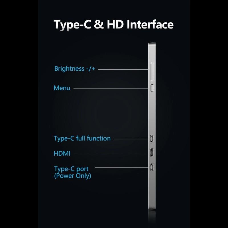 Multi Language OSD Support Hdr IPS FHD 1080P IPS 15 Inch Portable Tri-Screen Laptop