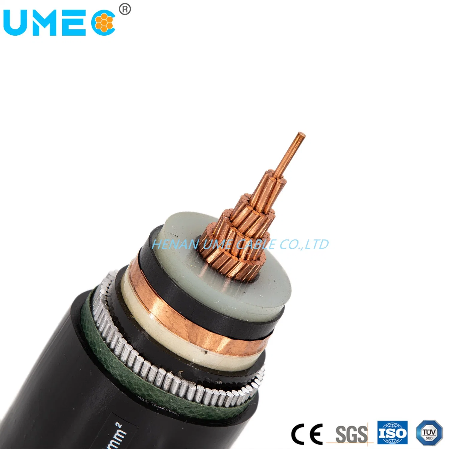 Mv 220kv 33kv-500kv Power Cable Oxygen-Free Copper Conductor Aluminum Conductor XLPE Insulated Armoured Nonarmoured 4 Core 25mm-150mm XLPE Power Cable