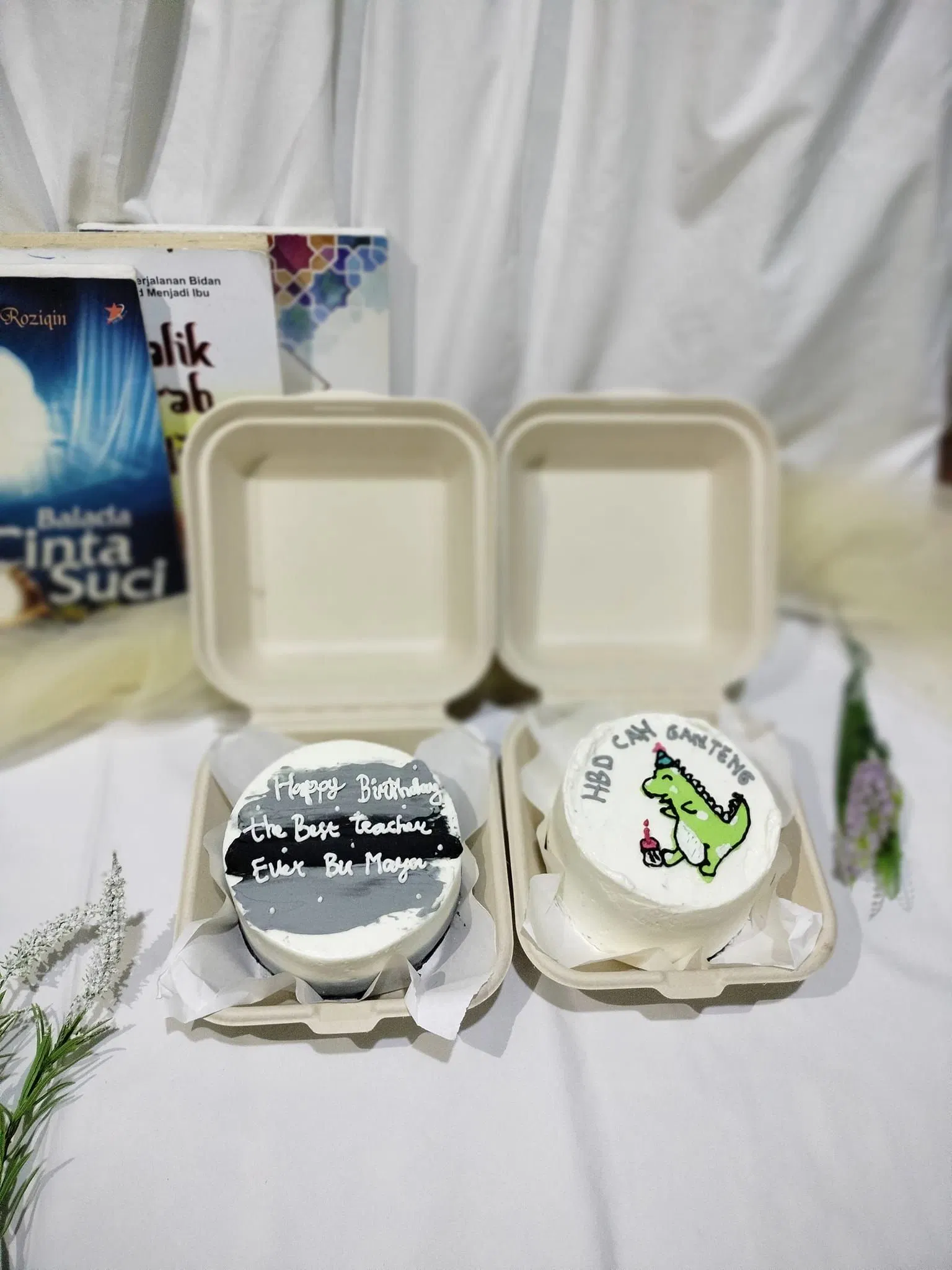 Vajilla biodegradable de pasta de papel desechables de bagazo de caña de azúcar de contenedores de alimentos el bagazo Mini Cake Box Caja plegable