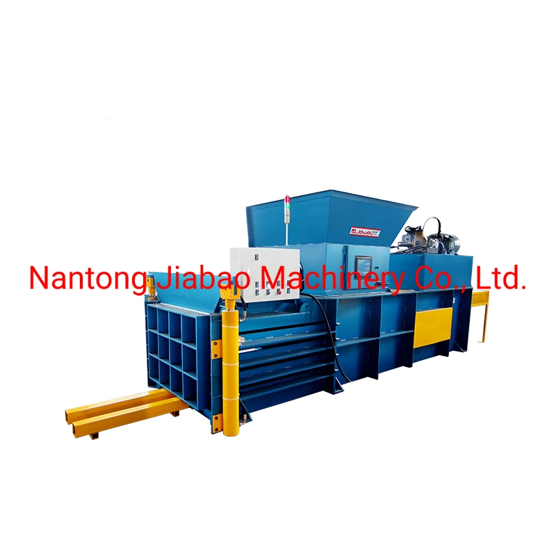 UK Standard Factory Directly Horizontal Hydraulic Press Semi Automatic Baler with Lifting Door Design for Packing Waste Paper/Plastic Bottles/Film/Sponge/Fiber