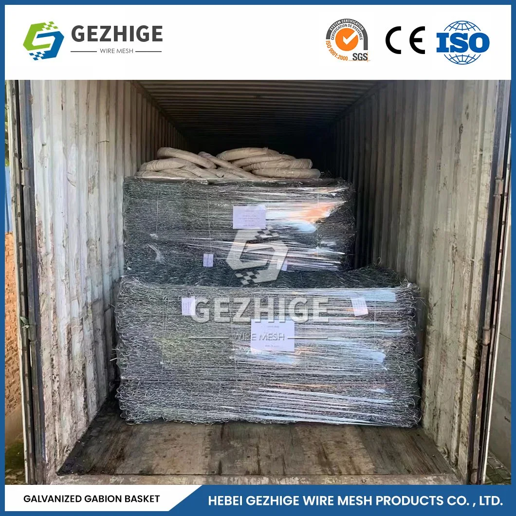 Gezhige 100X120 mm Wire Mesh Cage Manufacturing 2.0-4.0mm Wire Thickness Plastic Coated Gabion Mesh China 2.0*1.5*1.0 M Galvanic Gabion Box