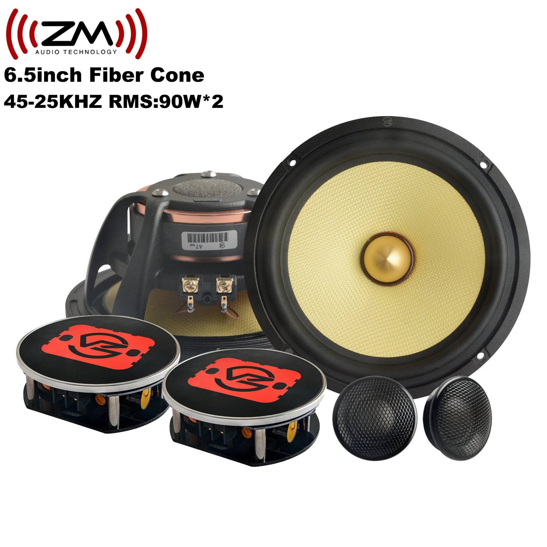 2 Way Component Car Speakers Set Audio Music System