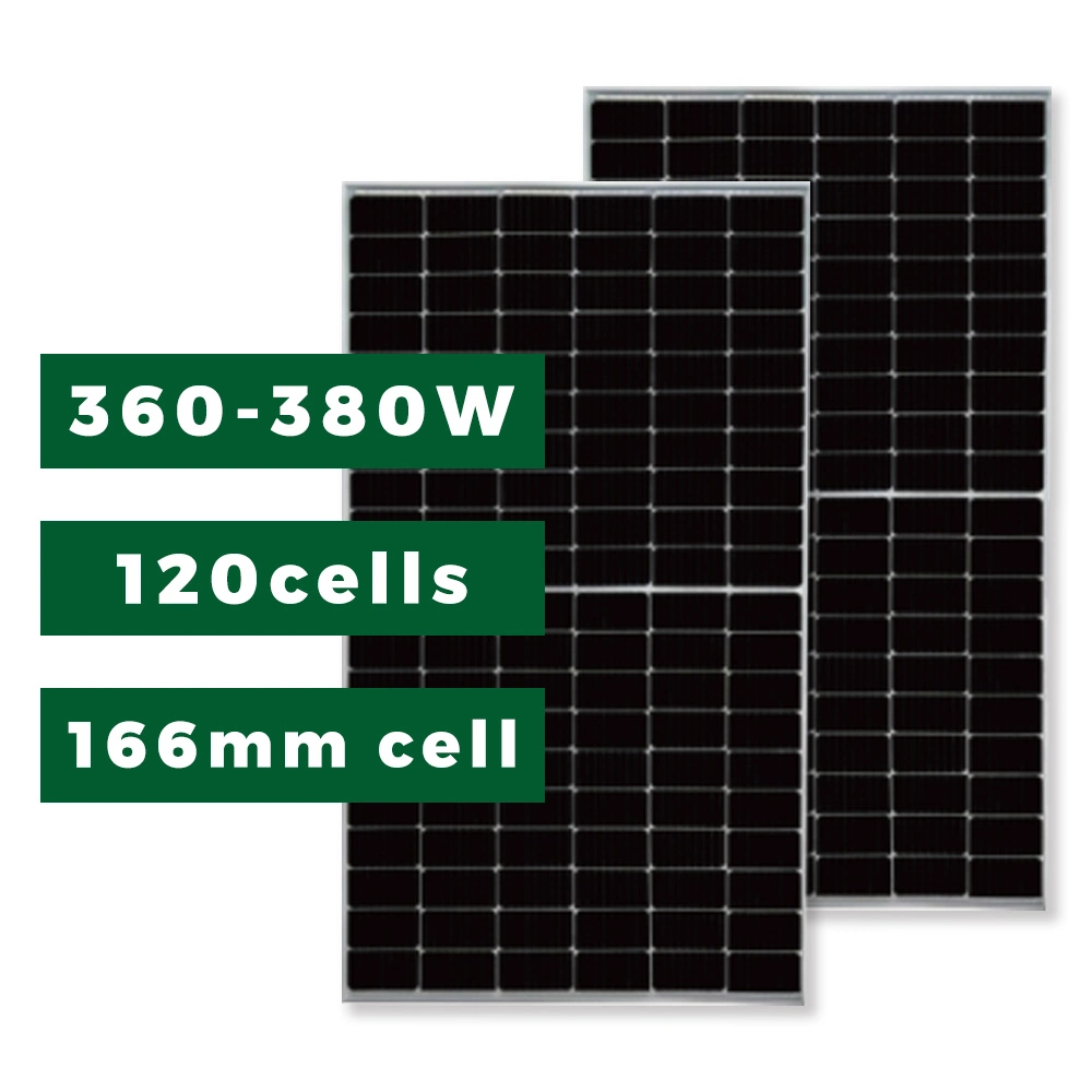 Chisage 380W 370W 360W monocristalino de corte de las células de la mitad de los paneles solares fotovoltaicos con TUV&amp;CE&amp;Certificado Inmetro