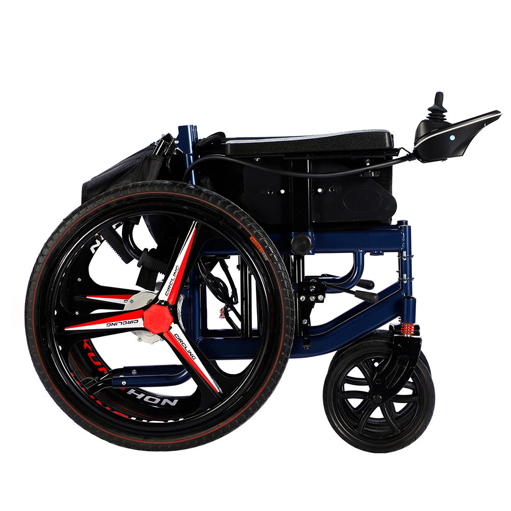 2022 Foldable Electric Wheelchair Airline Approved Portable Motorized Wheel Chair 600W Powerful Motors Lightweight Wheelchair