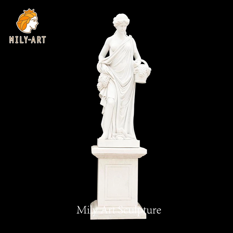 Qualidade Premium Lado Entalhado Anjo estátua de mármore de Tamanho Real