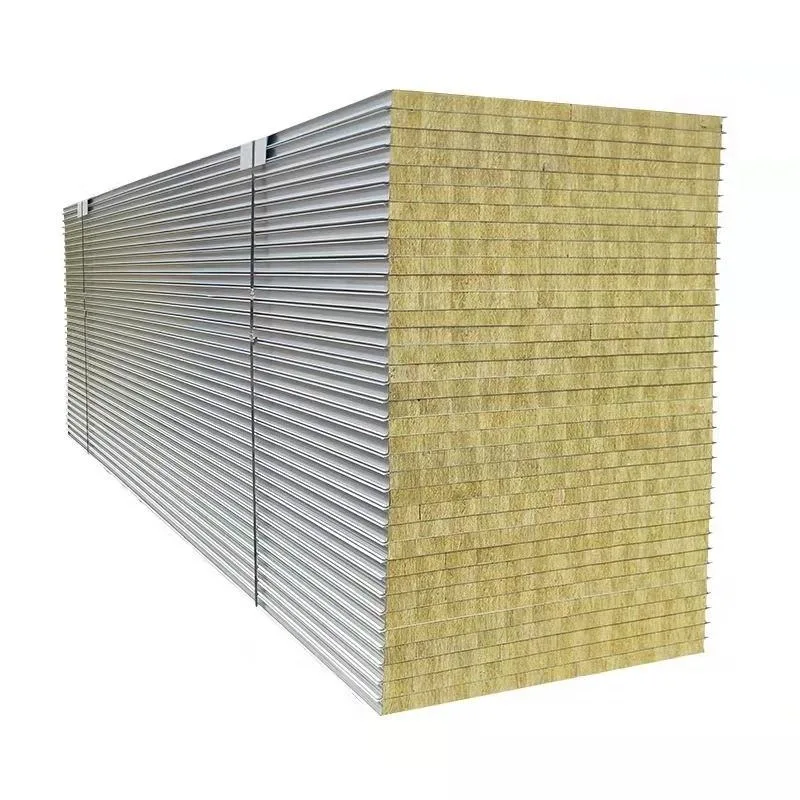 Painel sanduíche lã mineral Rock Sandwich Panel com notável Isolamento térmico