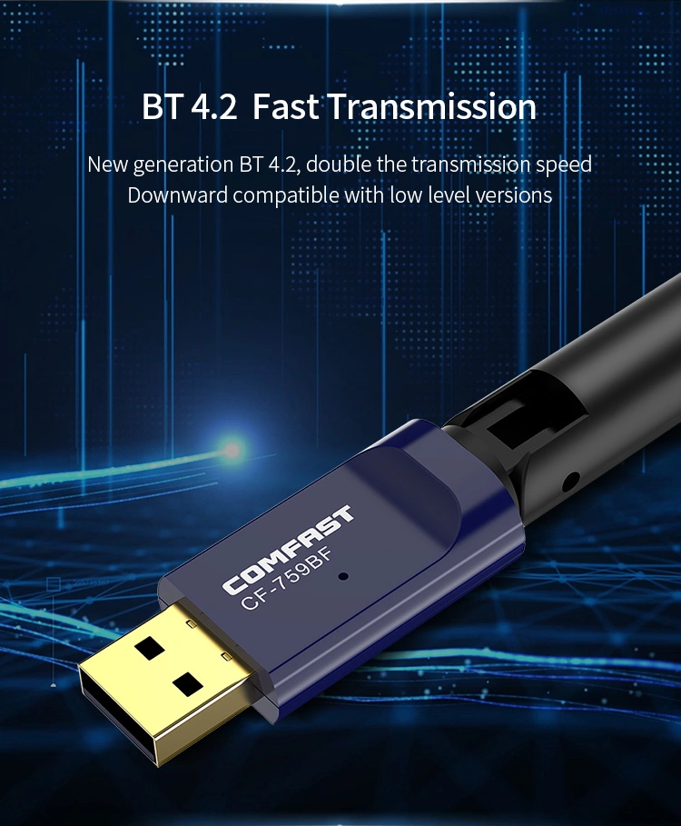 CF-759bf 650mpbs Bluetooth 4,2 Dual-Band Mini USB WiFi Adapter Wireless Netzwerkkarte für PC-Desktop