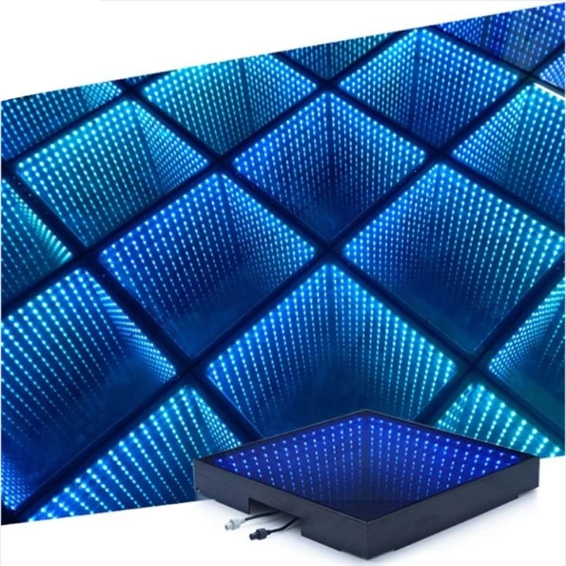 RGB 3en1 20*20FT 3D Plancher de danse LED Abyssal avec miroir câblé
