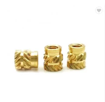 Custom Aluminium Brass Copper Steel CNC Inserts Machining Rivet Injection M3 Brass Knurled Carbide Insert Nut